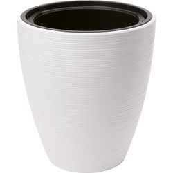 Form Plastic Plantenpot/bloempot - kunststof - wit - D30 x H32 cm - Plantenpotten