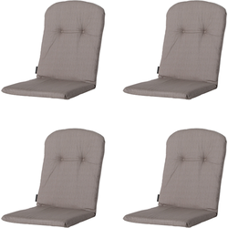Madison -  Kuipstoelkussen Hoge Rug Basic taupe - Ca. 96x45 cm - Set van 4