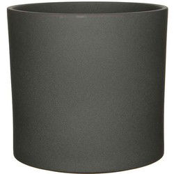Mica Decorations era ronde bloempot donkergrijs mat maat in cm: 31x32