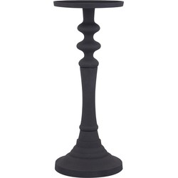 PTMD Lisann Black casted alu candleholder round S