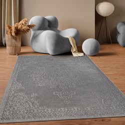 Binnen & Buitenkleed Rimoda - Vintage - Antraciet - 240x340 cm