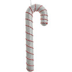 Clayre & Eef Kersthanger Zuurstok 11x4x33 cm Wit Kunststof