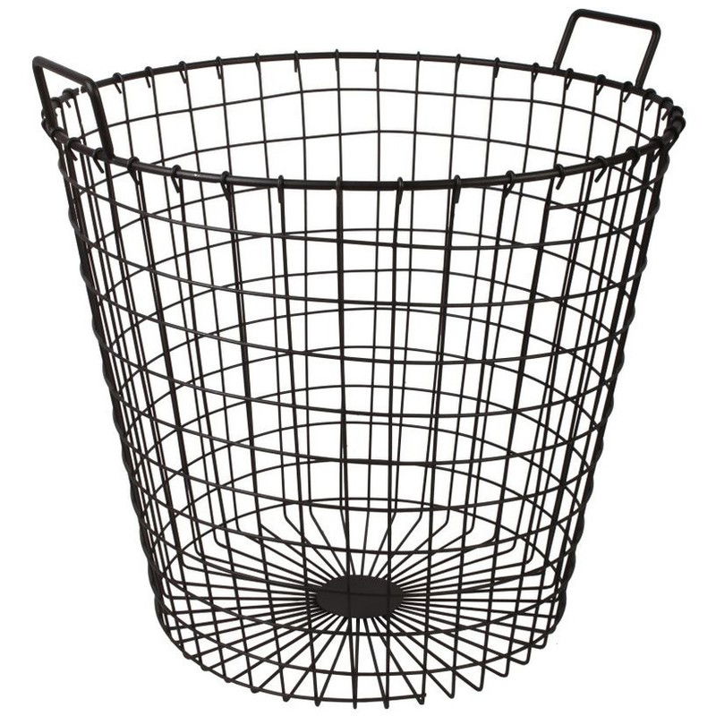 Opbergmand - 1x - metaal - antraciet - 45 x 45 cm - draadmand - Opbergmanden - 