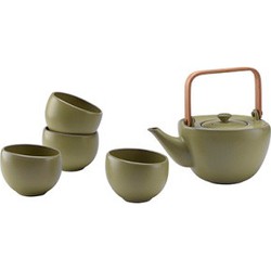 Fine Asianliving Oriental Tea Set Porcelain Handmade Modern Matte
