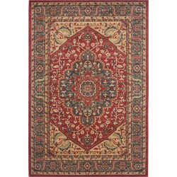 Safavieh Traditional Indoor Woven Area Rug, Mahal Collection, MAH621, in Navy & Red, 155 X 231 cm