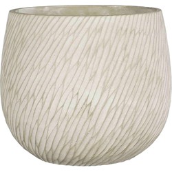 Mica Decorations Bloempot Elio - 23.5x23.5x20.5 cm - cement - Licht Grijs