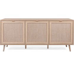 Dressoir met 3 Deuren L150 cm - Rotan afdruk - Bali