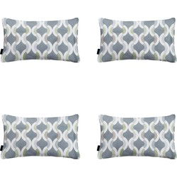 Madison -  Sierkussen Trivia grey - Ca. 30x50 cm - Set van 4