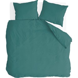 Byrklund Dekbedovertrek Go Velvet - 140x220 - Voor: 100% Polyester, achter 100% Katoen - Groen