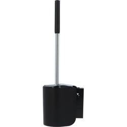 4bathroomz® Dichte Toiletborstel met Wandhouder - Automatische Zwarte Wc borstel