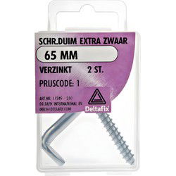 Schroefduim xtra zwr 65mm verz 2st