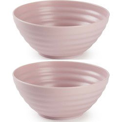 Plasticforte Schaaltjes - 4x - roze - kunststof - 14 x 6.5 cm - kom - Kommetjes