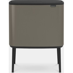 Bo Touch Bin, met 3 binnenemmers, 3 x 11 liter - Platinum