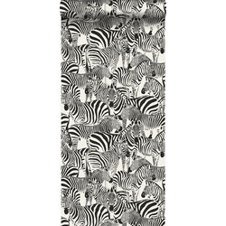 Origin behang zebra's zwart en wit