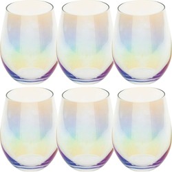 Secret de Gourmet Tumbler drink glazen - 6x - parelmoer - 540 ml - Drinkglazen