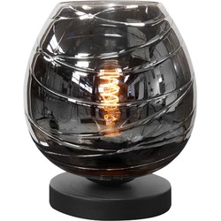Landelijke Glazen Highlight Fantasy E27 Tafellamp - Zwart