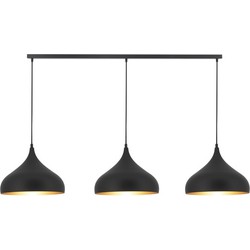 Losse opbouw basis voor pendels 3x, zwart, 90cm