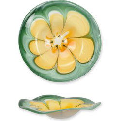 A GLASS FRUIT BOWL