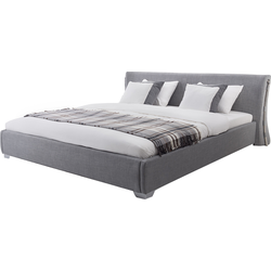 PARIS  - Tweepersoonsbed - Grijs - 180 x 200 cm - Polyester