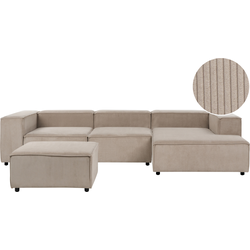 Beliani APRICA - Modulaire Sofa-Bruin-Corduroy