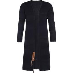 Knit Factory Sol Lang Gebreid Dames Vest - Navy - 40/42