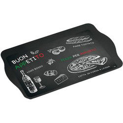 Dienblad Rechthoekig - Met Print Boun Appetito - Design koffie/Thee dienblad - Dienblad met handvatten - Melamine - 48x30x3.5 Cm