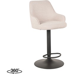 LABEL51 Barkruk Fender - Naturel - Boucle - Zithoogte 64-84