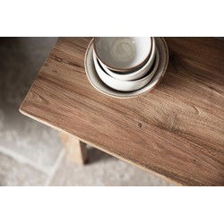 MUST Living Stool Easy rectangular,45x45x25 cm, recycled teakwood