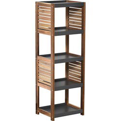 4goodz Badkamerkast Acaciahout halfhoog 5 planken - 30x36.5x108 cm