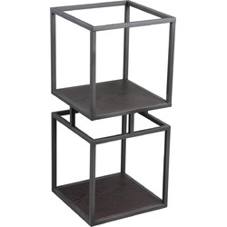 PTMD Kast Nanci - 33x33x73 cm - Ijzer - Zwart