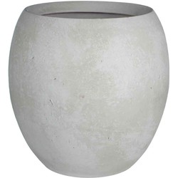 Mica Decorations ronde pot vera maat in cm: 30 x 30 gebroken wit beton