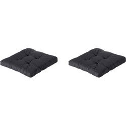 Madison -  Florance Zitkussen Basic black - Ca. 60x60 cm - Set van 2