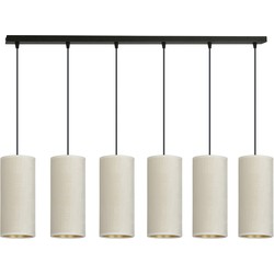 retro hanglamp Rizzo Zwart 6-lichts