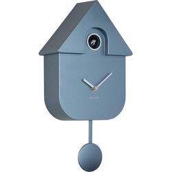 Koekoeksklok Modern Cuckoo Metallic - Blauw - 21.5x8.5x41cm