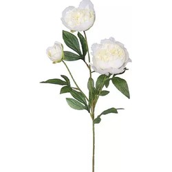 Pioenroos Tak Cream 67 cm kunstplant - Buitengewoon de Boet
