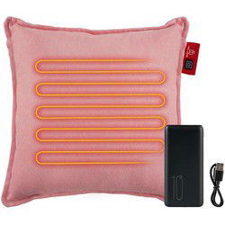 Feel Home - Verwarmend Kussen - Zacht Rose 45x45cm - met 10000mAh Power bank