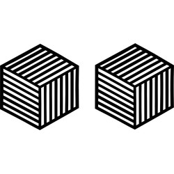 Krumble Siliconen pannenonderzetter Hexagon lang - Zwart - Set van 2