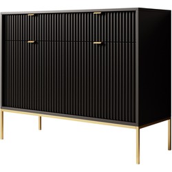 Meubella Dressoir Navil 2 - Zwart - 104 cm