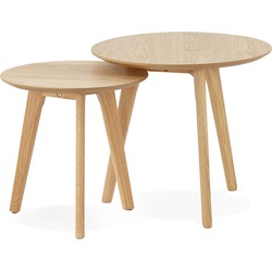 Ronde nesttafels GABY bruin