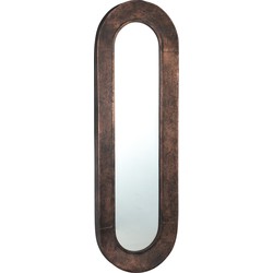PTMD Darcio Copper metalen spiegel ovaal lang