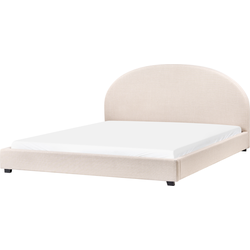 Beliani VAUCLUSE - Tweepersoonsbed-Beige-Polyester