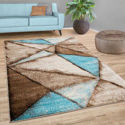 Laagpolig Vloerkleed Metr - Geo - Bruin - 240x340 cm