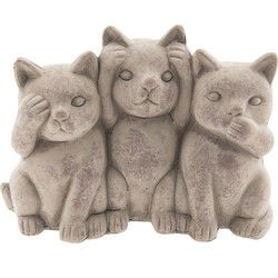 Clayre & Eef Decoratie Kat Grijs Terracotta