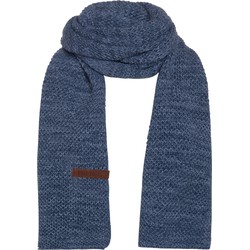 Knit Factory Jazz Gebreide Sjaal Dames & Heren - Jeans/Indigo - 200x30 cm