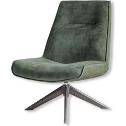 Relaxfauteuil - Draaifauteuil  - Draaistoel - Fauteuil - Groen - 70 x 54 x 90 cm