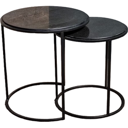 Benoa Sidetable Rond Sienna Set van 2