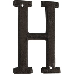 Clayre & Eef IJzeren Letter H  13 cm Bruin Ijzer Decoratie Letters