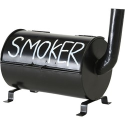Zwarte terras asbak Smoker 20 cm - Asbakken