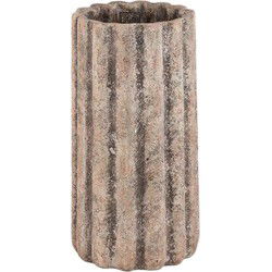 PTMD Bloempot Jaydean - 16x16x30 cm - Cement - Grijs
