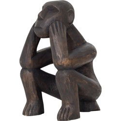 MUST Living Statue Do Nothing,30x22x22 cm, mahagony